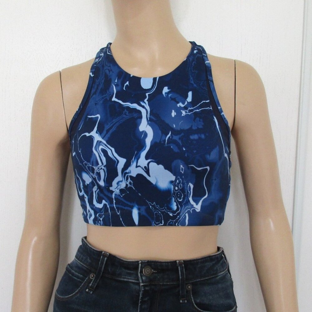 New FILA Sports Bra Size XS Blue Padded Racerback